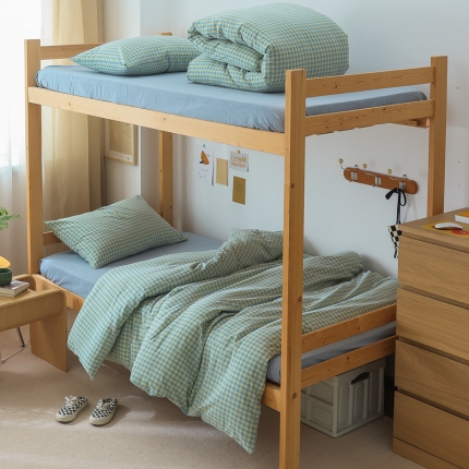 91家纺网 家纺一手货源 找家纺 （总）北欧良品 A类全棉水洗棉学生宿舍上下铺三件套开学季纯棉