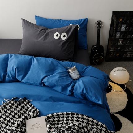 91家纺网 家纺一手货源 找家纺 （总）蜜宿 2023新款大眼睛全棉水洗棉四件套