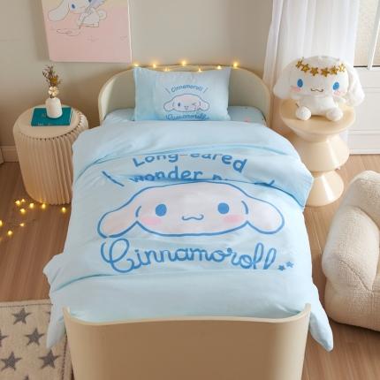 91家纺网 家纺一手货源 找家纺 （总）蘭菲 2023新款幼儿园全棉印染三丽鸥全棉大版卡通三件套