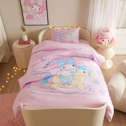 蘭菲 2023新款幼儿园全棉印染三丽鸥全棉大版卡通三件套 小乐乐