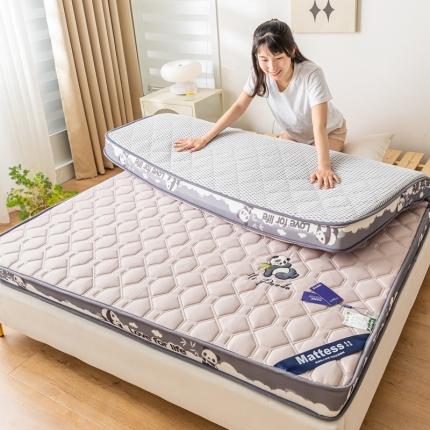 91家纺网 家纺一手货源 找家纺 元昊床垫 高端床垫D25高密海绵天然乳胶床垫软硬适中永不塌陷刺绣熊猫 可爱熊猫-唯美灰