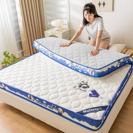 91家纺网 家纺一手货源 找家纺 总元昊床垫 高端床垫D25高密海绵天然乳胶床垫软硬适中永不塌陷刺绣熊猫