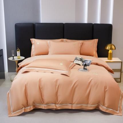 91家纺网 家纺一手货源 找家纺 （总）玖玖爱家纺 2023新款120支贡缎长绒棉刺绣梦柔系列四件套