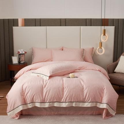 91家纺网 家纺一手货源 找家纺 （总）玖玖爱家纺 2023新款120S长绒棉轻奢提花罗伯特系列四件套