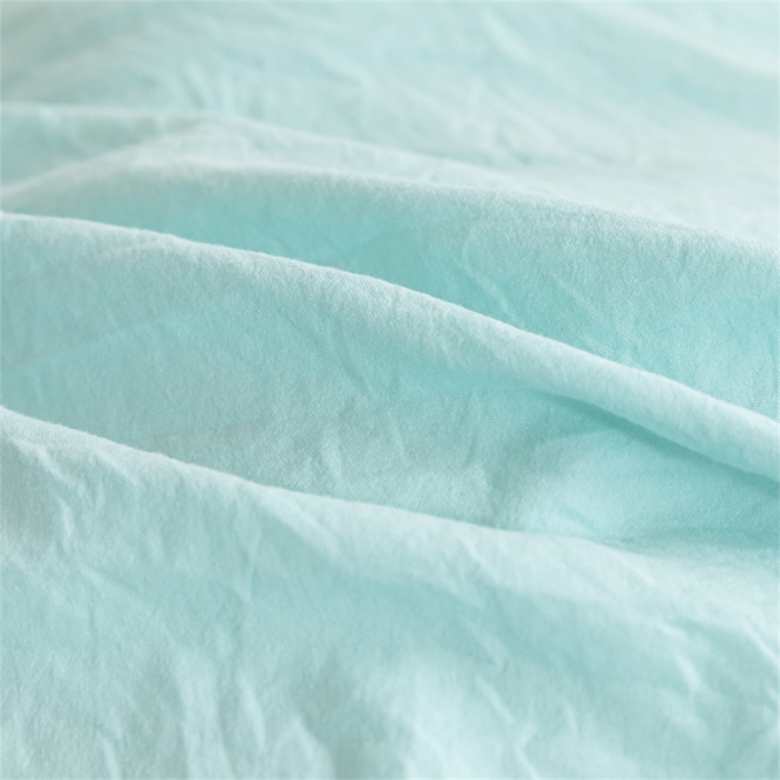 91家纺网 家纺一手货源 找家纺 古吉梦 2024新款纯色-双拼水洗棉学生三件套纯色-繁星蓝+山灰