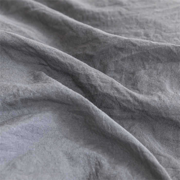 91家纺网 家纺一手货源 找家纺 古吉梦 2024新款纯色-双拼水洗棉学生三件套纯色-高级灰+奶茶