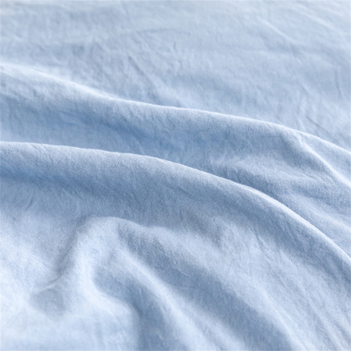 91家纺网 家纺一手货源 找家纺 古吉梦 2024新款纯色-双拼水洗棉学生三件套 纯色-海青+山灰