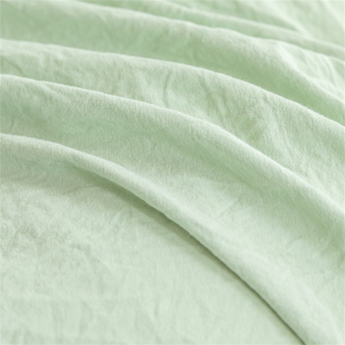 91家纺网 家纺一手货源 找家纺 古吉梦 2024新款纯色-双拼水洗棉学生三件套 纯色-灰绿+山灰