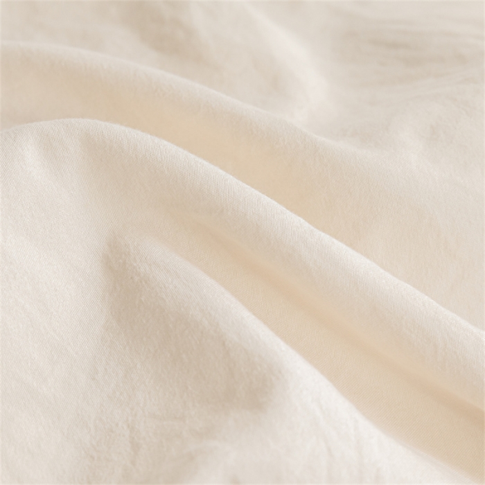 91家纺网 家纺一手货源 找家纺 古吉梦 2024新款纯色-双拼水洗棉学生三件套 纯色-奶昔白+海青