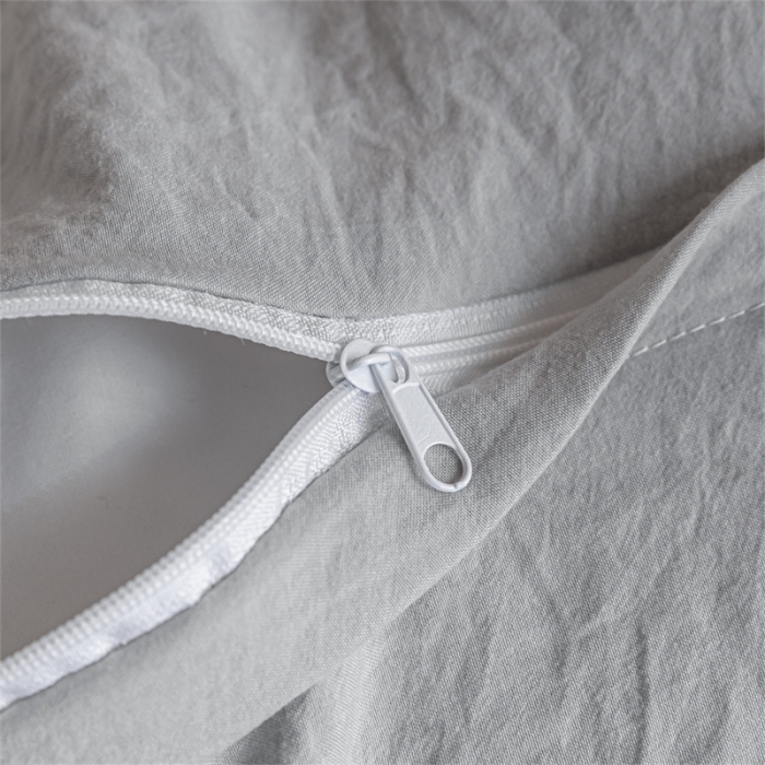 91家纺网 家纺一手货源 找家纺 古吉梦 2024新款纯色-双拼水洗棉学生三件套 纯色-奶油粉+山灰