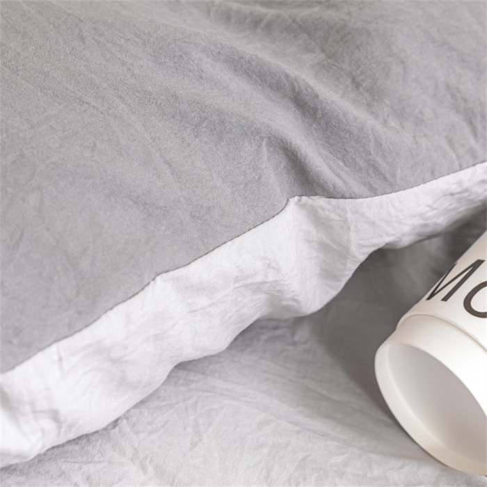 91家纺网 家纺一手货源 找家纺 古吉梦 2024新款纯色-双拼水洗棉学生三件套 纯色-山灰+中灰