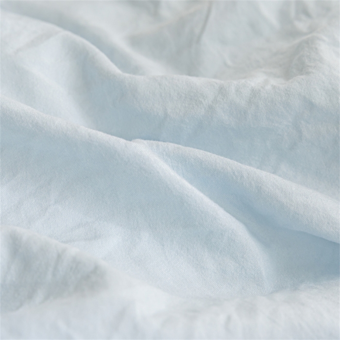 91家纺网 家纺一手货源 找家纺 古吉梦 2024新款纯色-双拼水洗棉学生三件套 纯色-天空蓝+海青