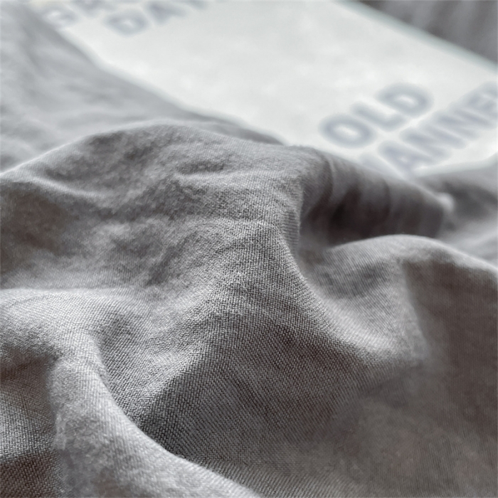 91家纺网 家纺一手货源 找家纺 古吉梦 2023新款纯色-双拼水洗棉四件套 纯色-高级灰+奶茶