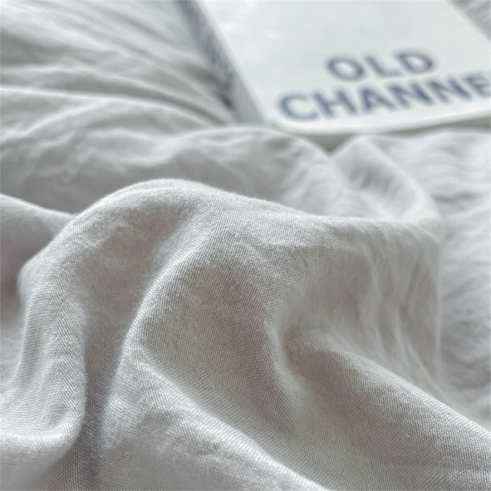 91家纺网 家纺一手货源 找家纺 古吉梦 2023新款纯色-双拼水洗棉四件套 纯色-山灰+中灰