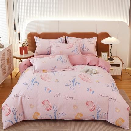 91家纺网 家纺一手货源 找家纺 （总）雲归梦 2023新款全棉AB版加厚四件套