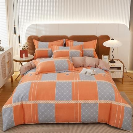 91家纺网 家纺一手货源 找家纺 （总）雲归梦 2023新款全棉AB版加厚四件套