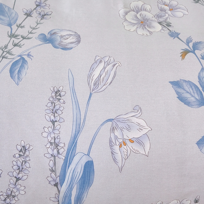 91家纺网 家纺一手货源 找家纺 雲归梦 2023新款全棉AB版加厚四件套 菲羽蓝