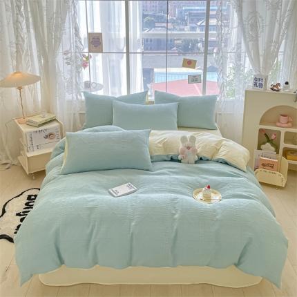 91家纺网 家纺一手货源 找家纺 （总）慕色家纺 2023新款A类全棉三层纱四件套