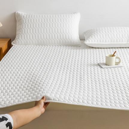 91家纺网 家纺一手货源 找家纺 （总）恩和 2024新款防水床笠夹棉床垫床褥素色简约款