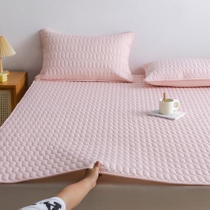 91家纺网 家纺一手货源 找家纺 （总）恩和 2024新款防水床笠夹棉床垫床褥素色简约款