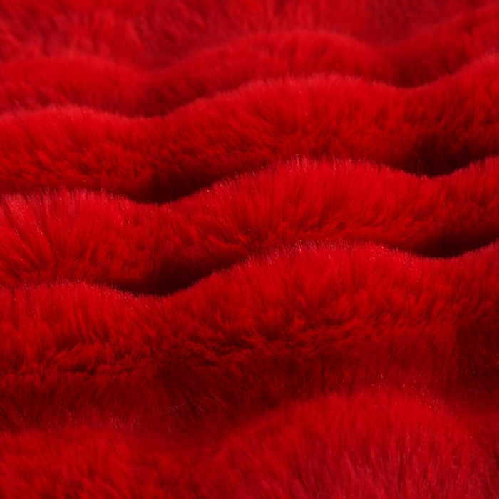 91家纺网 家纺一手货源 找家纺 高端仿皮草兔毛绒盖毯冬季儿童加厚毛毯汽车办公室单人午睡沙发搭腿毯 大红