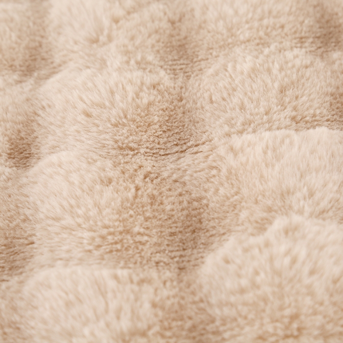 91家纺网 家纺一手货源 找家纺 高端仿皮草兔毛绒盖毯冬季儿童加厚毛毯汽车办公室单人午睡沙发搭腿毯 米黄