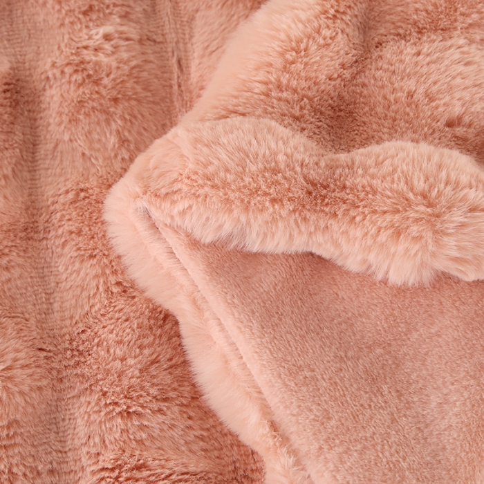 91家纺网 家纺一手货源 找家纺 高端仿皮草兔毛绒盖毯冬季儿童加厚毛毯汽车办公室单人午睡沙发搭腿毯 俏粉