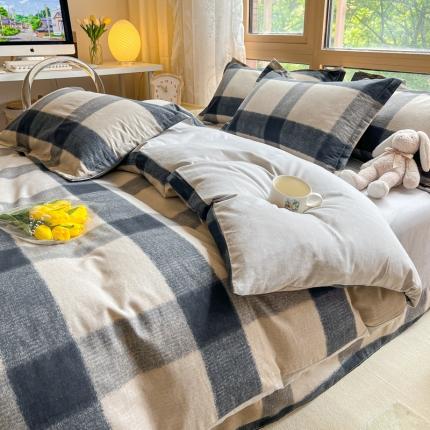 莱米 2023新款全棉磨毛印花四件套 古堡