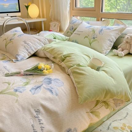 莱米 2023新款全棉磨毛印花四件套 故梦