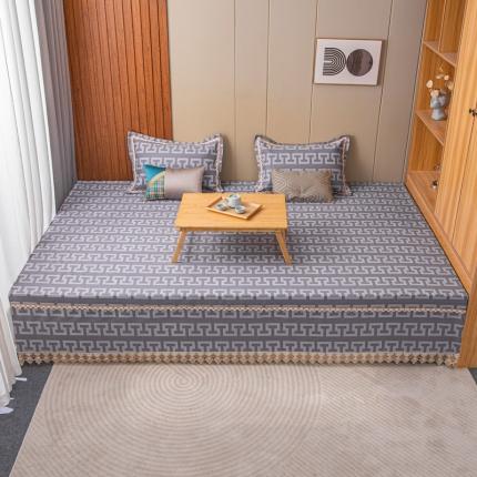 91家纺网 家纺一手货源 找家纺 （总）手艺人 2025新款全棉老粗布K炕盖榻榻米炕垫款凉席K198-202