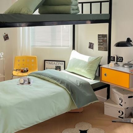 91家纺网 家纺一手货源 找家纺 （总）蓝淋家纺 2023新款水洗棉学生宿舍亲肤三件套四件套