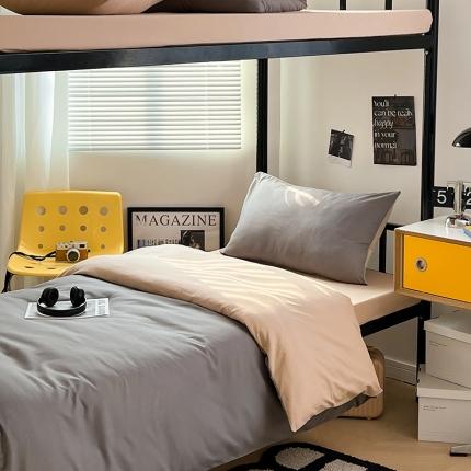 91家纺网 家纺一手货源 找家纺 （总）蓝淋家纺 2023新款水洗棉学生宿舍亲肤三件套四件套