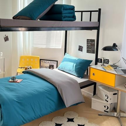 91家纺网 家纺一手货源 找家纺 （总）蓝淋家纺 2023新款双拼水洗棉高级感亲肤四件套/三件套