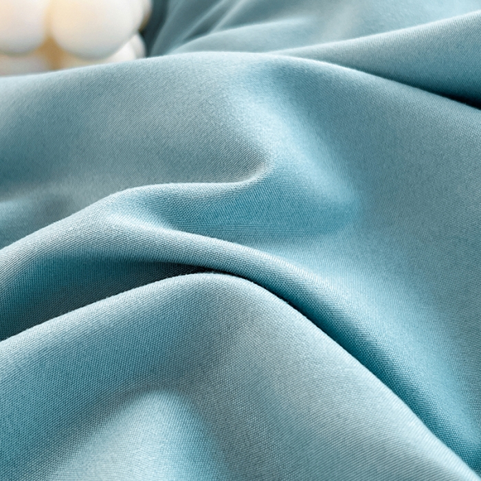 91家纺网 家纺一手货源 找家纺 蓝淋家纺 2023新款水洗棉学生宿舍亲肤三件套四件套 墨蓝