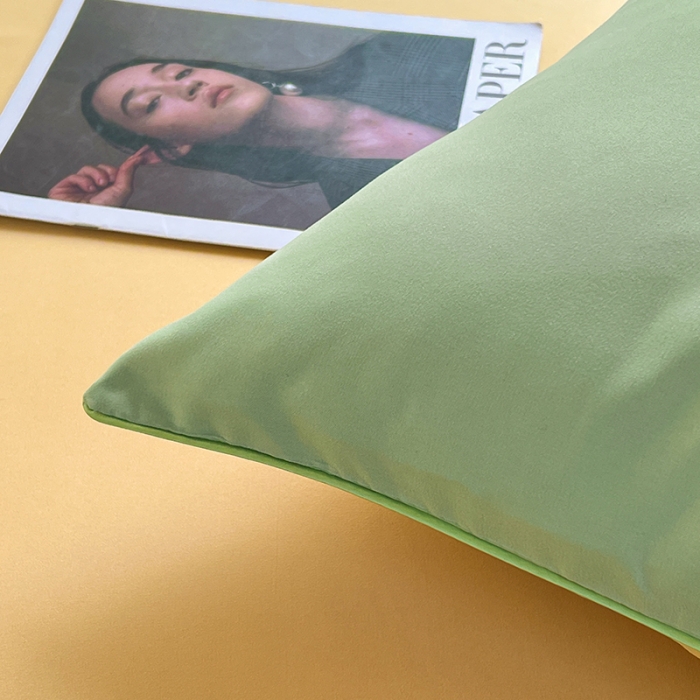 91家纺网 家纺一手货源 找家纺 蓝淋家纺 2023新款水洗棉学生宿舍亲肤三件套四件套 浅绿浅驼