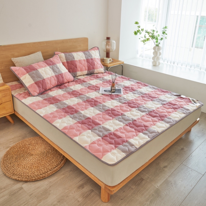 91家纺网 家纺一手货源 找家纺 千百笠 2023新疆棉花床褥软垫床护垫家用床垫软垫可折叠垫子床褥 典雅-粉格