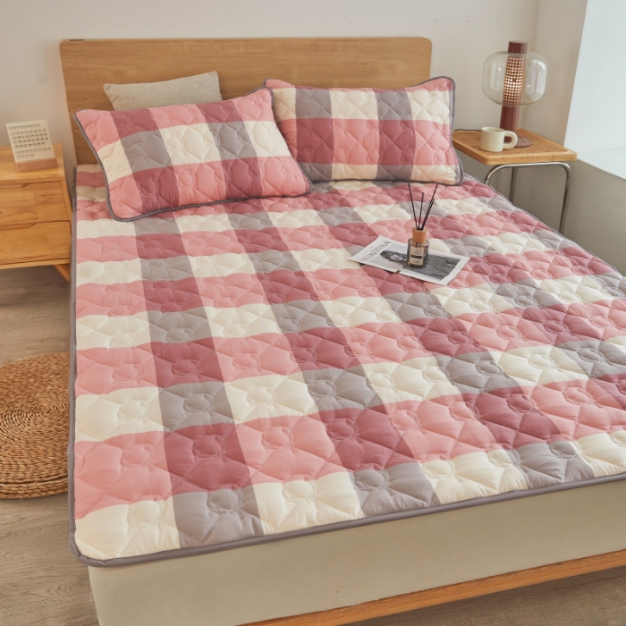 91家纺网 家纺一手货源 找家纺 千百笠 2023新疆棉花床褥软垫床护垫家用床垫软垫可折叠垫子床褥 典雅-粉格