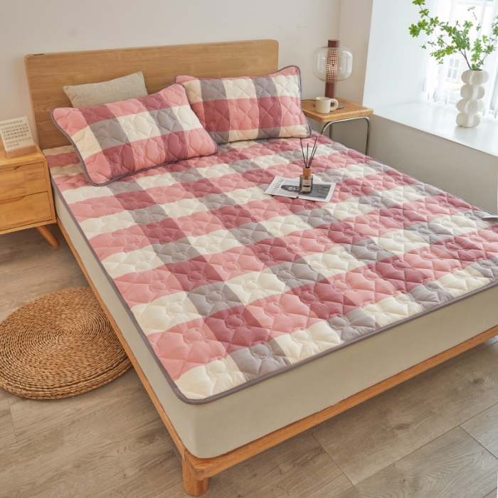 91家纺网 家纺一手货源 找家纺 千百笠 2023新疆棉花床褥软垫床护垫家用床垫软垫可折叠垫子床褥 典雅-粉格