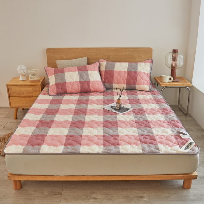 91家纺网 家纺一手货源 找家纺 千百笠 2023新疆棉花床褥软垫床护垫家用床垫软垫可折叠垫子床褥 典雅-粉格