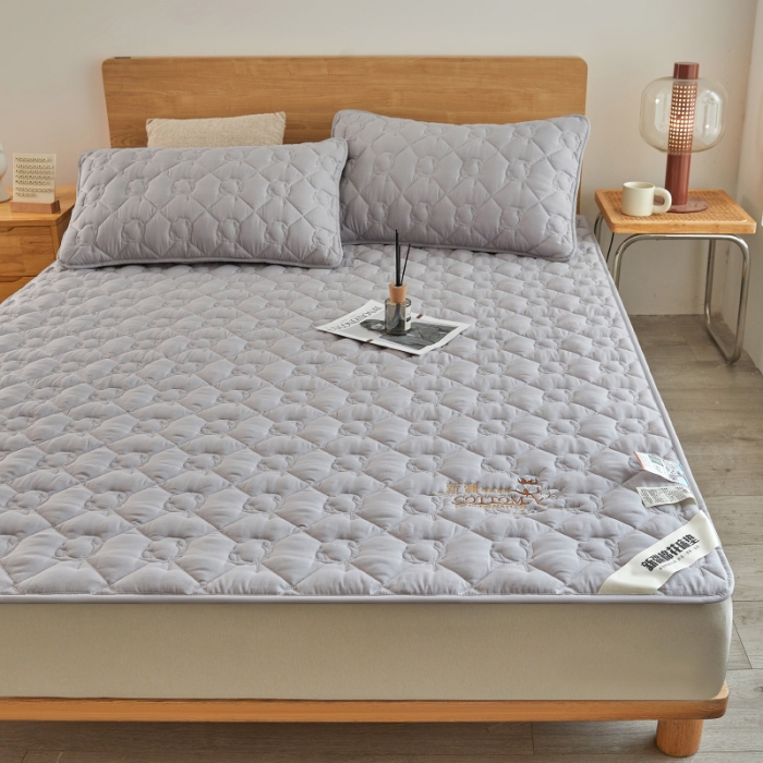 91家纺网 家纺一手货源 找家纺 千百笠 2023新疆棉花床褥软垫床护垫家用床垫软垫可折叠垫子床褥 典雅-灰