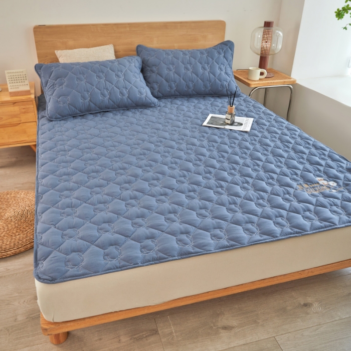 91家纺网 家纺一手货源 找家纺 千百笠 2023新疆棉花床褥软垫床护垫家用床垫软垫可折叠垫子床褥 典雅-蓝
