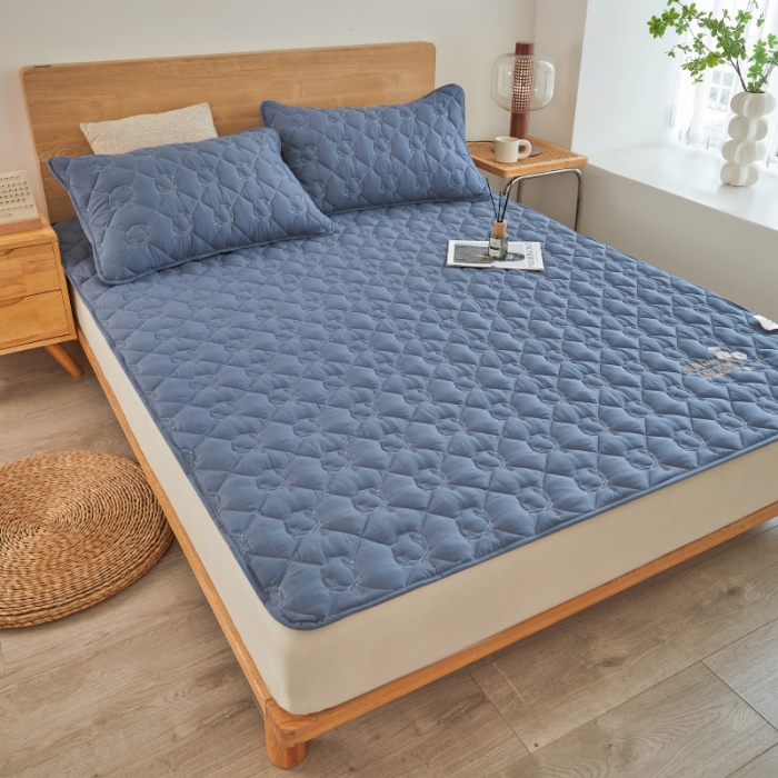 91家纺网 家纺一手货源 找家纺 千百笠 2023新疆棉花床褥软垫床护垫家用床垫软垫可折叠垫子床褥 典雅-蓝格