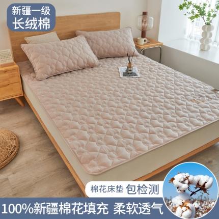 千百笠 2023新疆棉花床褥软垫床护垫家用床垫软垫可折叠垫子床褥 典雅-驼