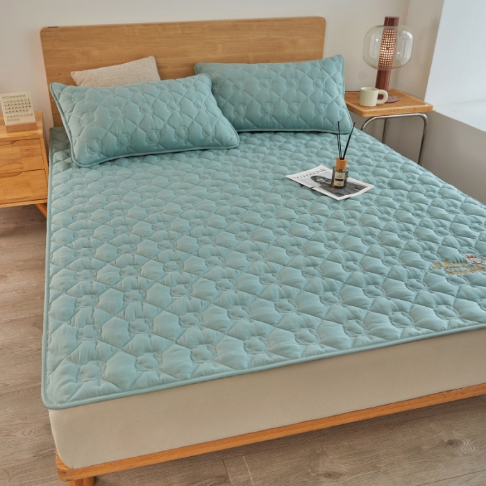 91家纺网 家纺一手货源 找家纺 千百笠 2023新疆棉花床褥软垫床护垫家用床垫软垫可折叠垫子床褥 典雅-绿