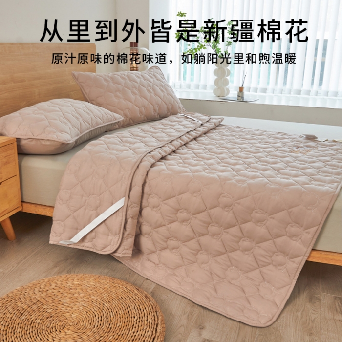 91家纺网 家纺一手货源 找家纺 千百笠 2023新疆棉花床褥软垫床护垫家用床垫软垫可折叠垫子床褥 典雅-驼