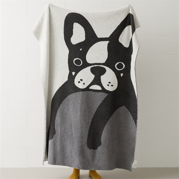 91家纺网 家纺一手货源 找家纺 暖绵绵 2025新款半边绒迪杰法毛毯 灰色