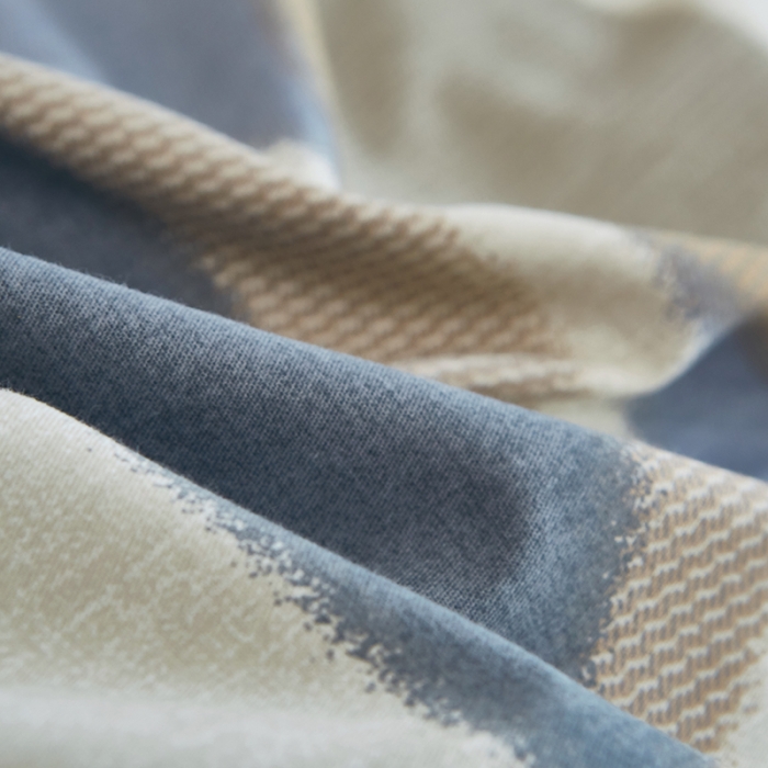 91家纺网 家纺一手货源 找家纺 雲归梦 2023年新款加厚全棉生态磨毛大版四件套 几何空间-灰