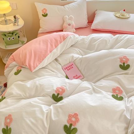 91家纺网 家纺一手货源 找家纺 （总）眠帛家居 2023新款A类水洗棉毛巾绣四件套