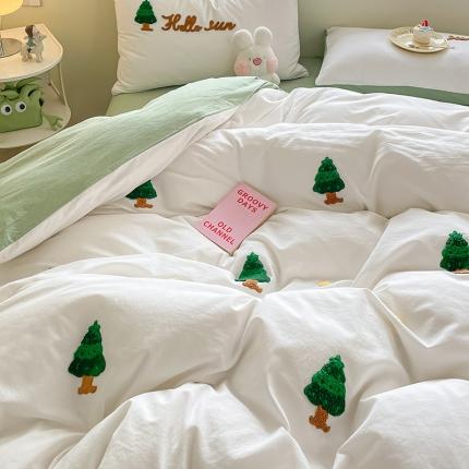 91家纺网 家纺一手货源 找家纺 （总）眠帛家居 2023新款A类水洗棉毛巾绣四件套