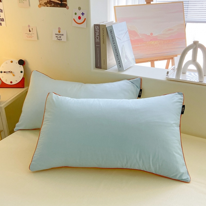 91家纺网 家纺一手货源 找家纺 （总）眠帛家居 2023新款A类芝士系列水洗棉麻绳滚边四件套